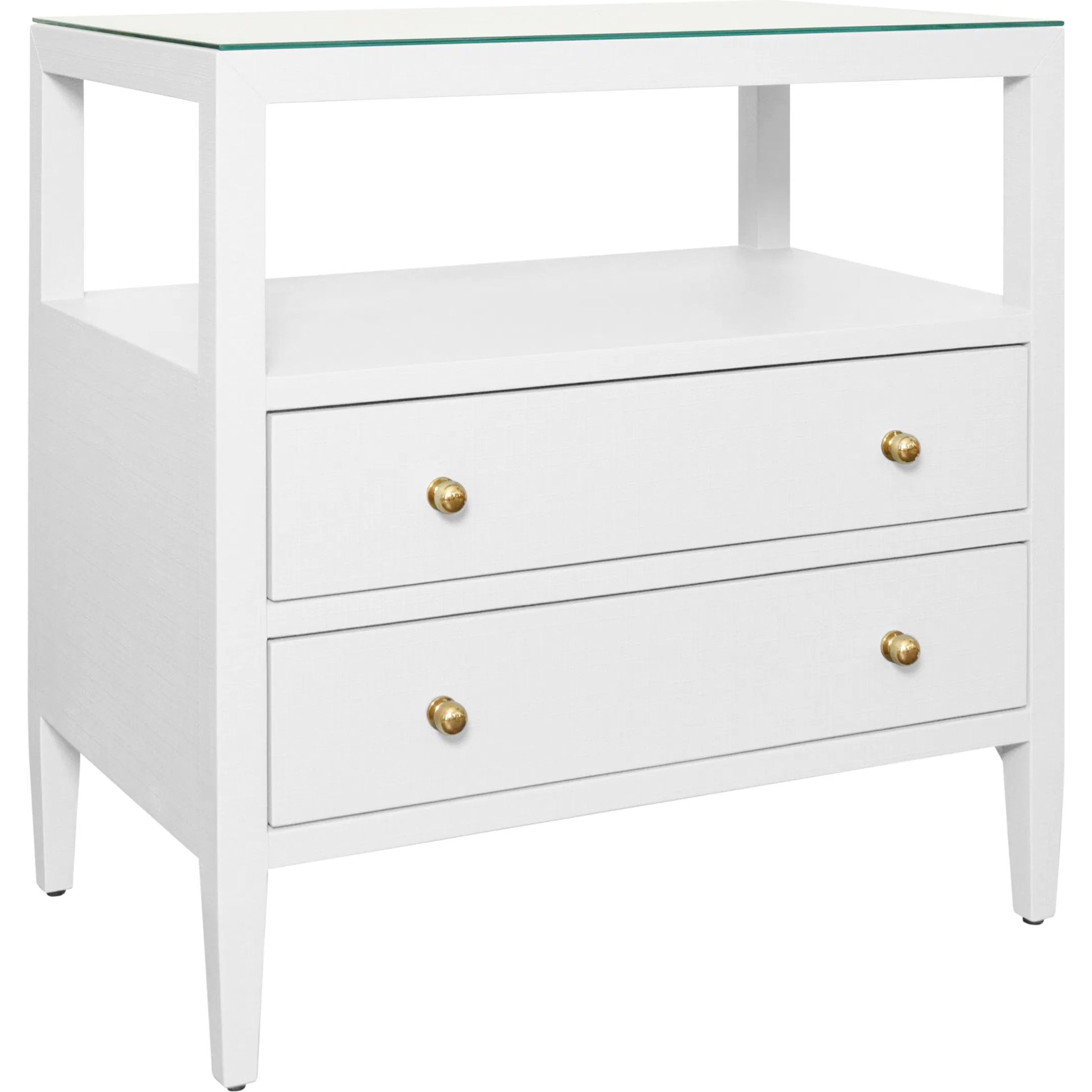 Douglas Two Drawer Side Table by Worlds Away. Made from unique in a modern style.