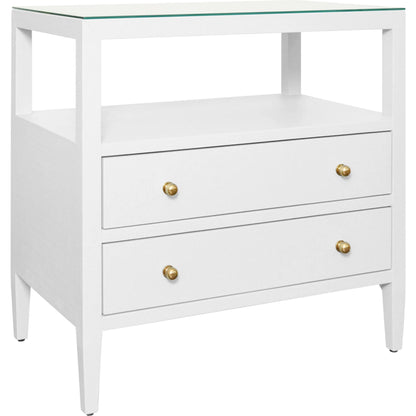 Douglas Two Drawer Side Table by Worlds Away. Made from unique in a modern style.