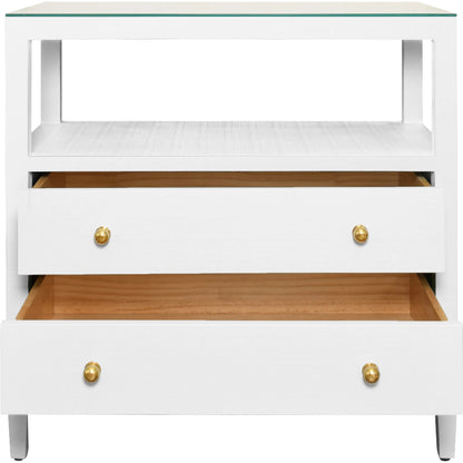 Douglas Two Drawer Side Table by Worlds Away. Made from unique in a modern style.