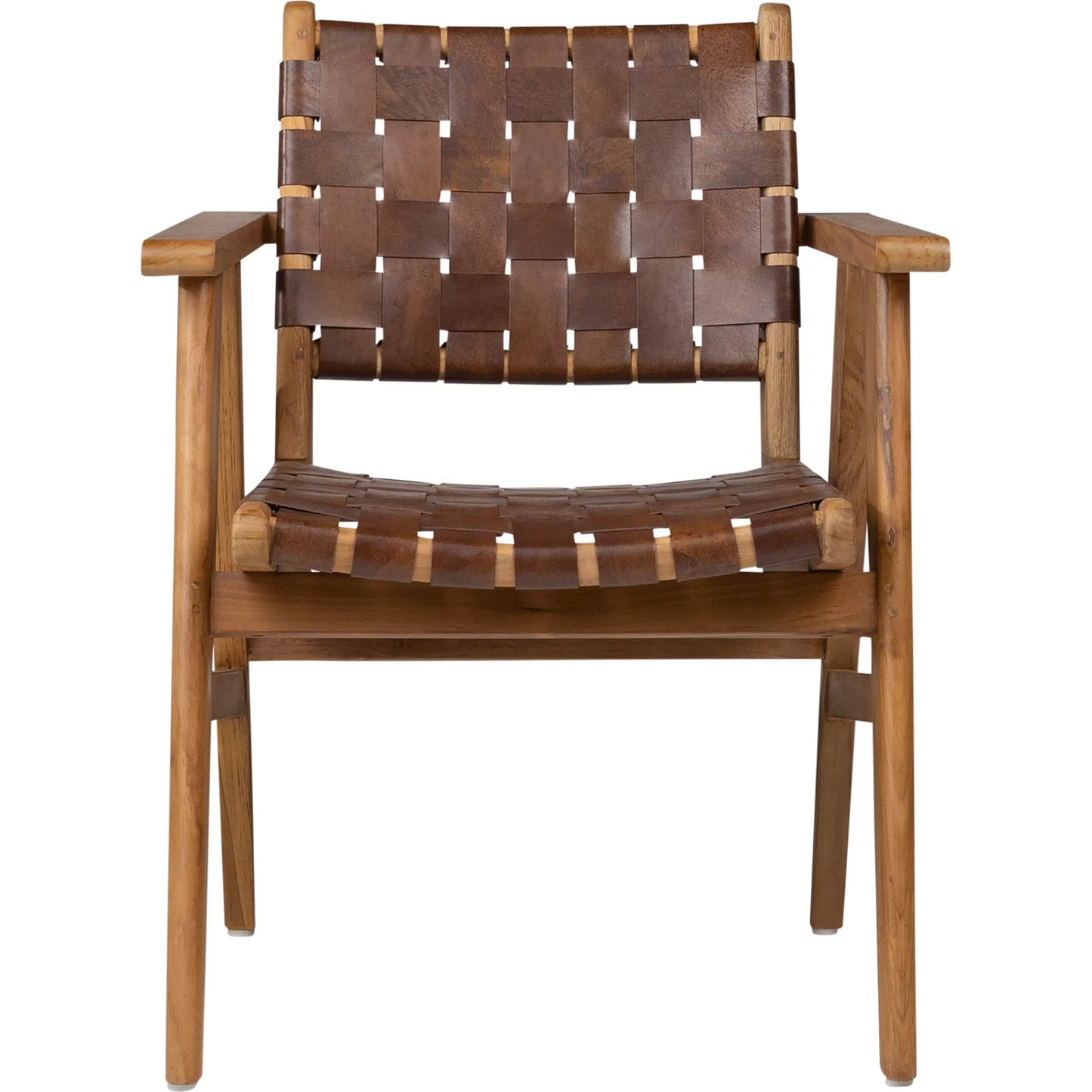 002 SI-2350464 | Additional Silo | Gaven Dining Chair by Arch & Plane in natural finish with brown leather. Made from teak wood, full grain leather in a traditional style.