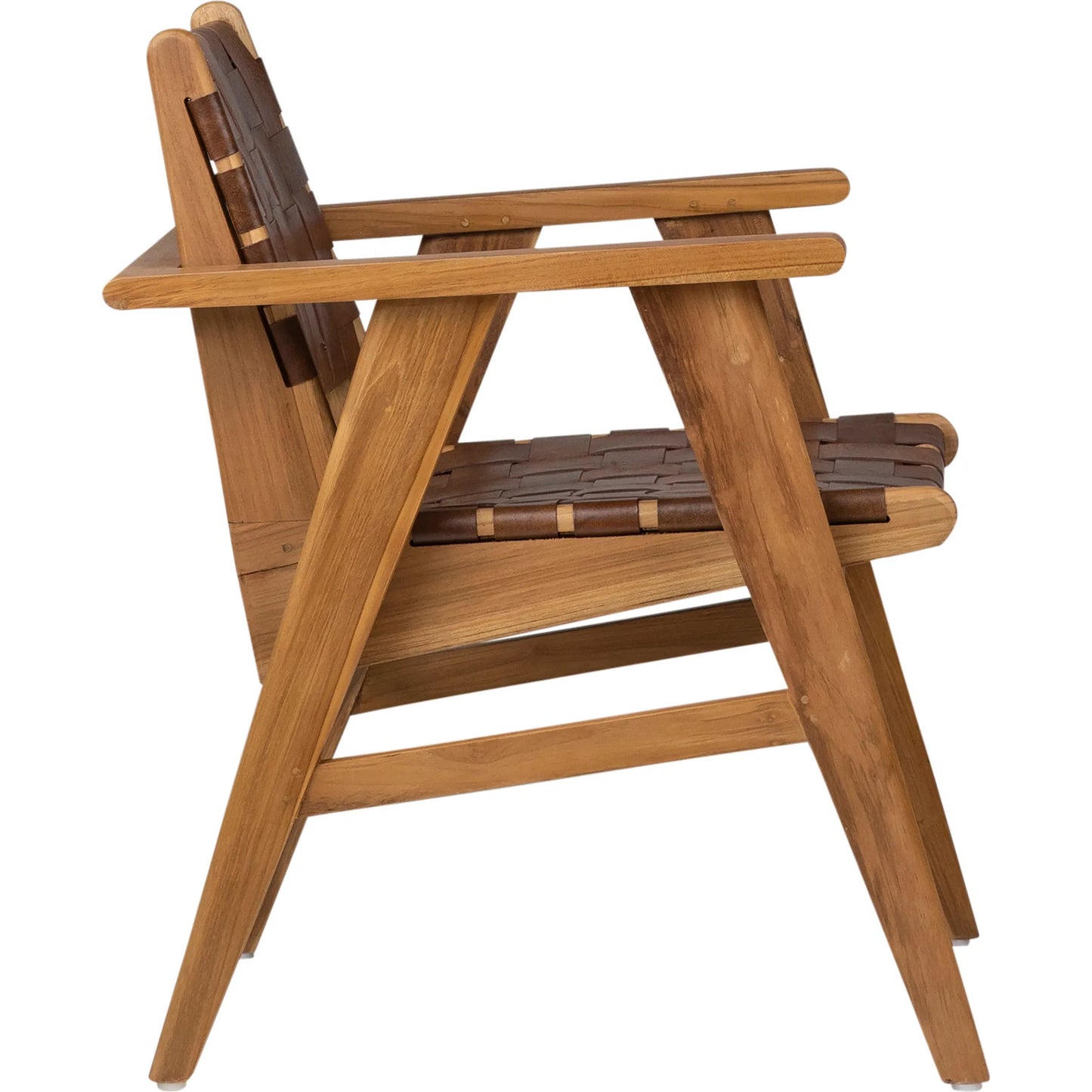 003 SI-2350464 | Additional Silo | Gaven Dining Chair by Arch & Plane in natural finish with brown leather. Made from teak wood, full grain leather in a traditional style.