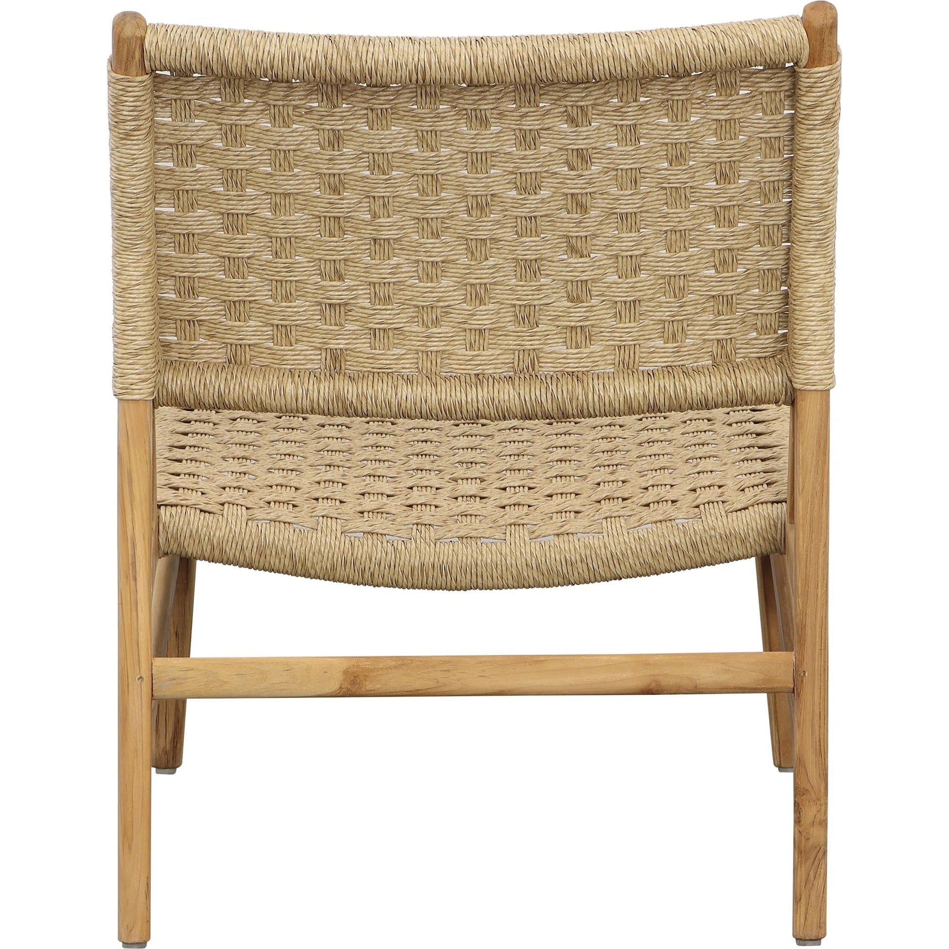 Mable Occasional Chair by Arch & Plane in natural. Made from teak wood, synthetic rattan in a rustic style.