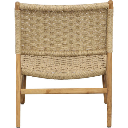 Mable Occasional Chair by Arch & Plane in natural. Made from teak wood, synthetic rattan in a rustic style.
