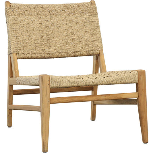 Mable Occasional Chair by Arch & Plane in natural. Made from teak wood, synthetic rattan in a unique style.