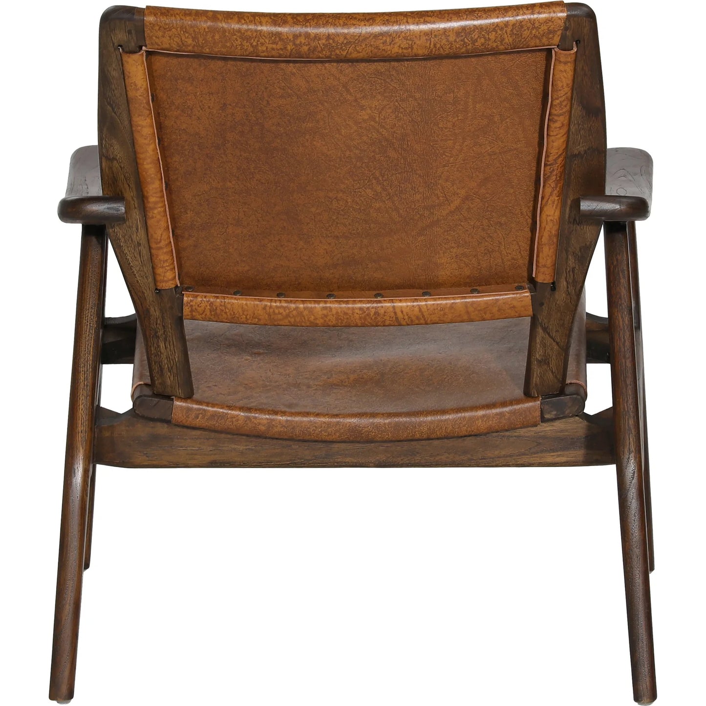 004 SI-2350471 | Additional Silo | Dania Occasional Chair by Arch & Plane in medium brown, antique brown leather. Made from genuine leather, teak wood in a traditional style.