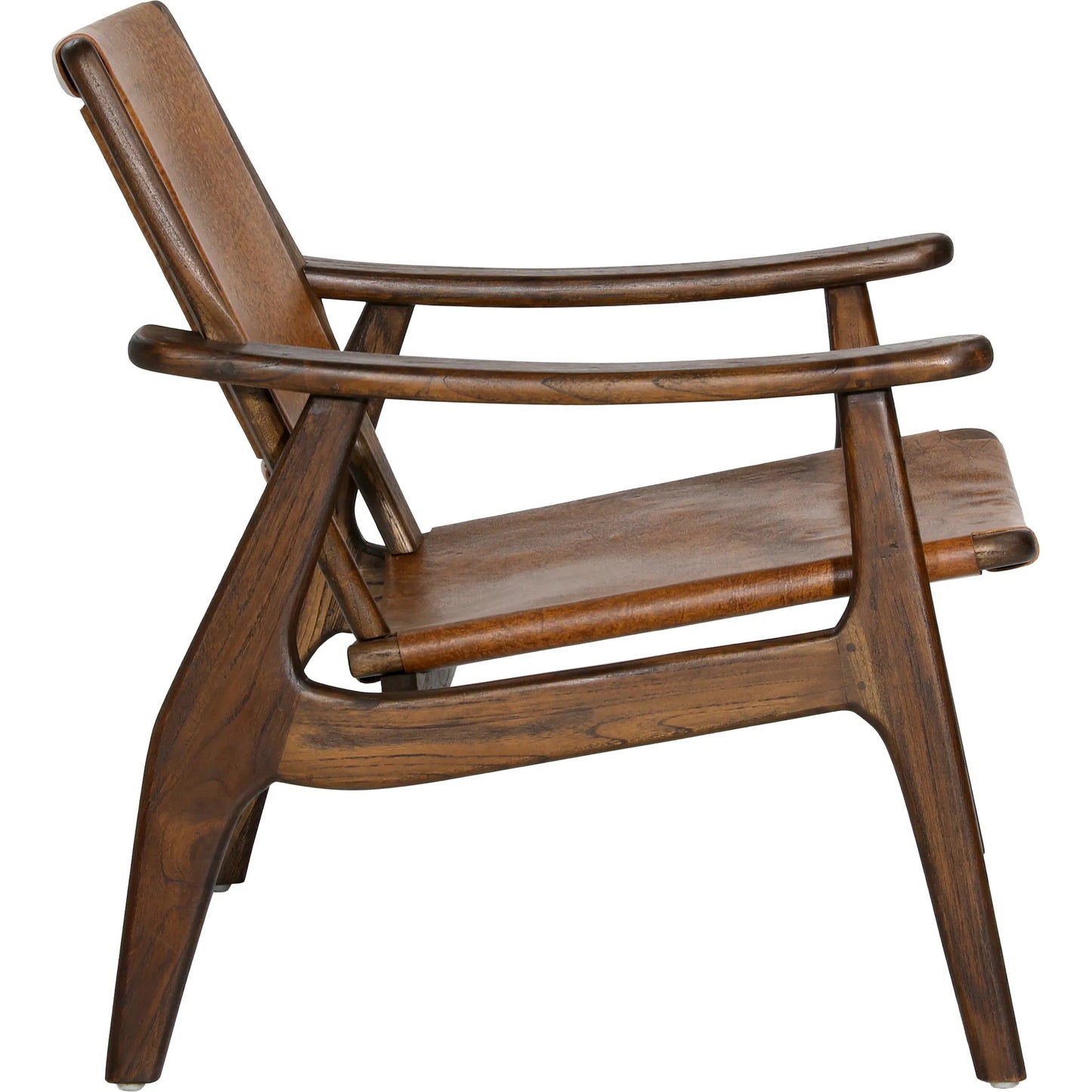 003 SI-2350471 | Additional Silo | Dania Occasional Chair by Arch & Plane in medium brown, antique brown leather. Made from genuine leather, teak wood in a traditional style.