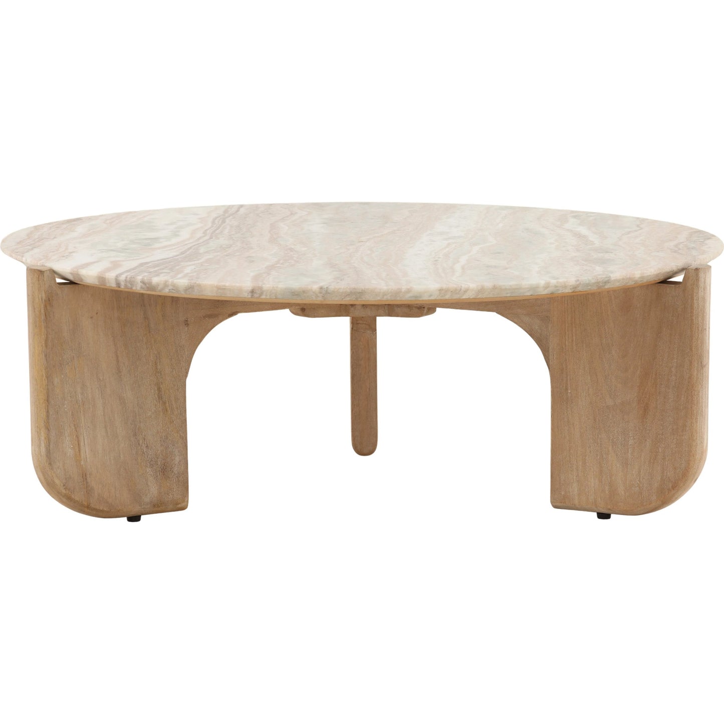 002 SI-2440490 | Additional Silo | Wilhelmina Coffee Table by Arch & Plane in cream, natural. Made from roma stone, wood in a transitional style.
