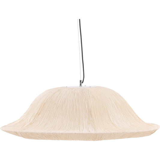 Balbina Pendant by Arch & Plane in natural. Made from pleated handmade artisan paper in a unique style.