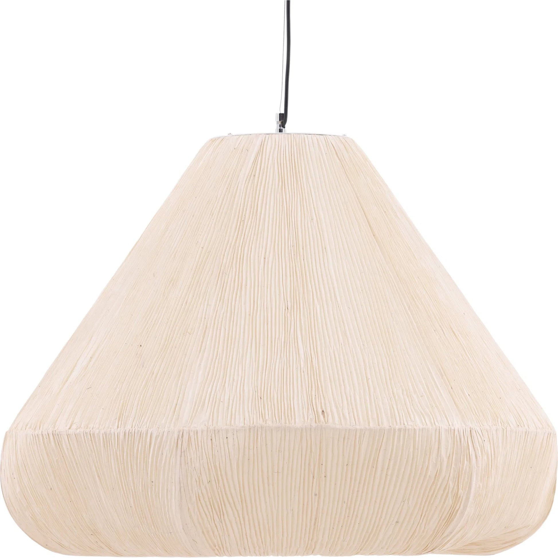 Lorin Pendant by Arch & Plane in natural. Made from pleated handmade artisan paper in a transitional style.