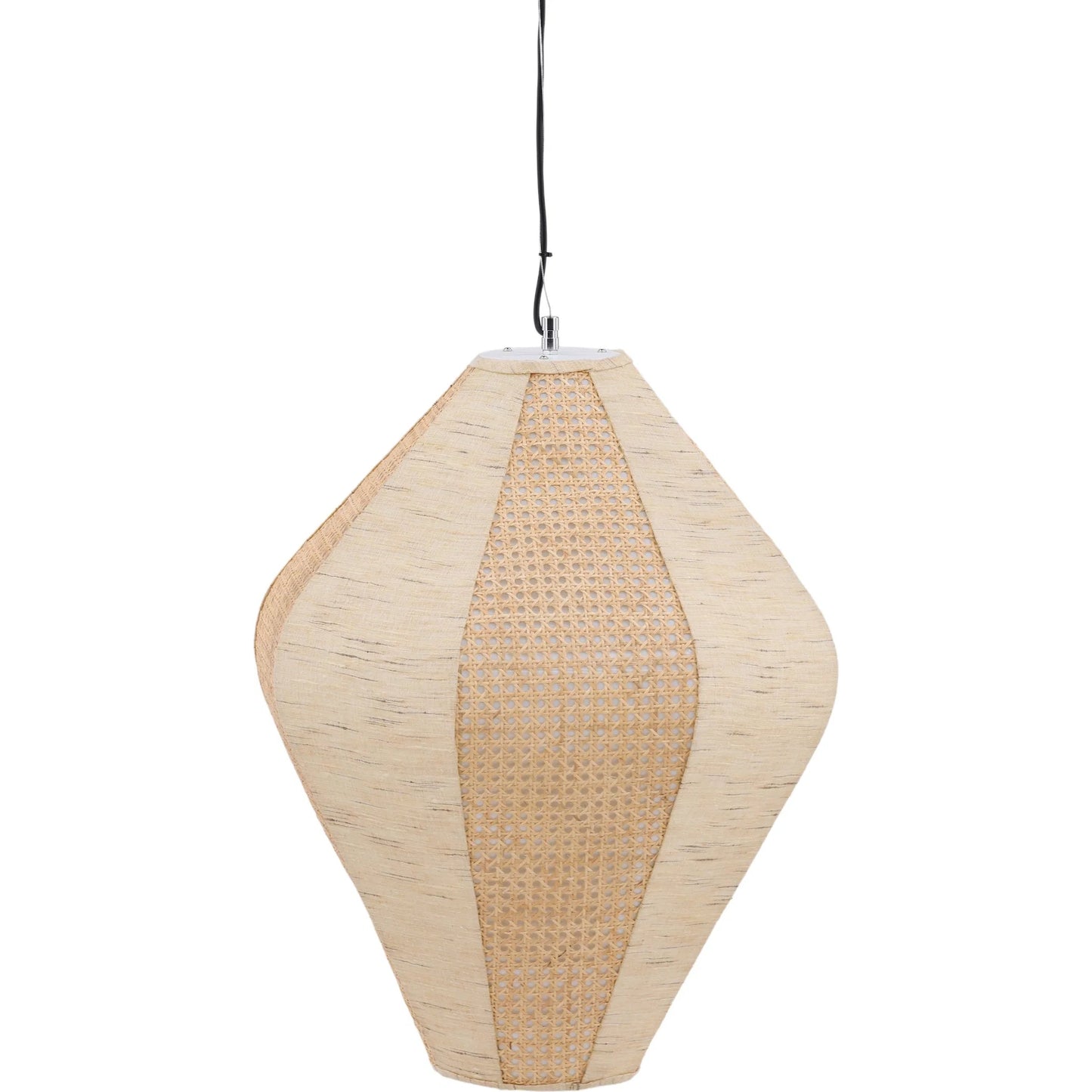 001 SI-2350479 | Primary Silo | Elmore Pendant by Arch & Plane in natural. Made from cotton fabric, rattan cane in a transitional style.