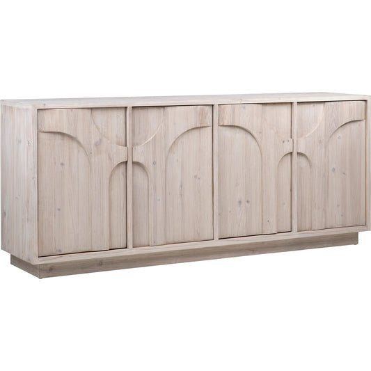 Ampelle Sideboard by Arch & Plane in light natural brushed wood. Made from reclaimed pine wood in a unique style.