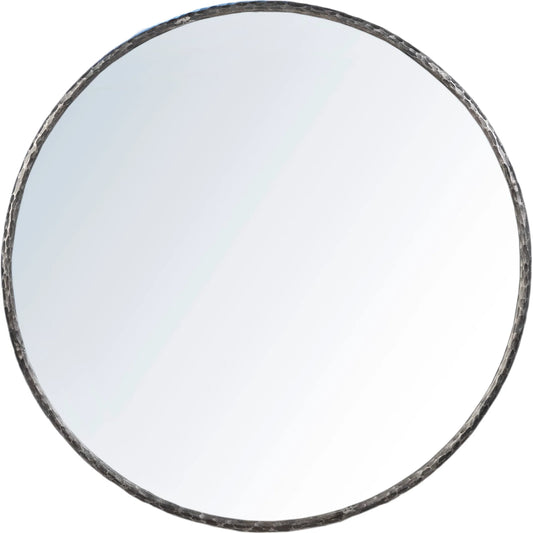 Jasper Hand Forged Iron Mirror by Arch & Plane in grey, silver and natural antique forged iron, polished flat mirror finish. Made from iron, glass mirror in a modern style.