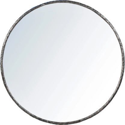 Jasper Hand Forged Iron Mirror by Arch & Plane in grey, silver and natural antique forged iron, polished flat mirror finish. Made from iron, glass mirror in a modern style.