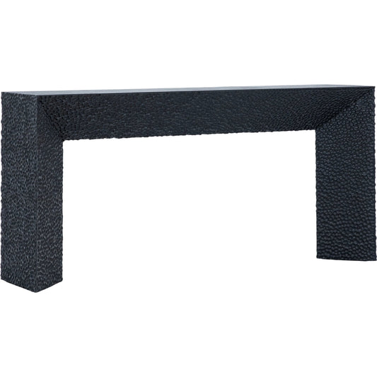 Onyx Modern Textured Console Table by Arch & Plane in black. Made from pine in a modern style.