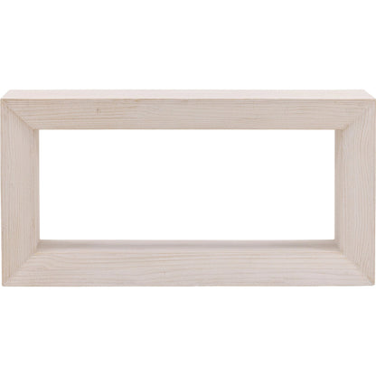 Lexi Console Table by Arch & Plane in whitewash. Made from reclaimed pine wood in a transitional style.