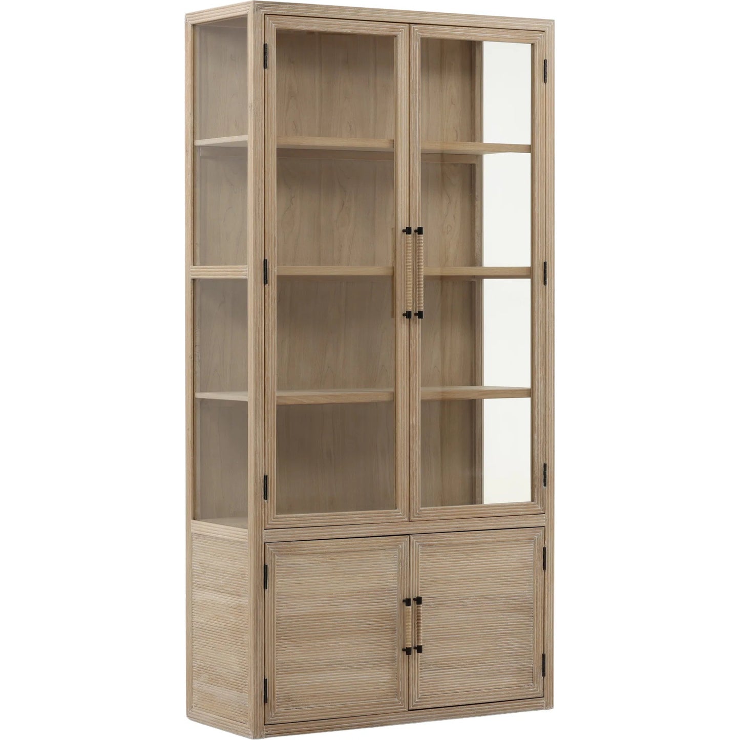 001 SI-2532764 | Primary Silo | Korey Cabinet by Arch & Plane in light natural. Made from oak wood, tempered glass in a unique style.