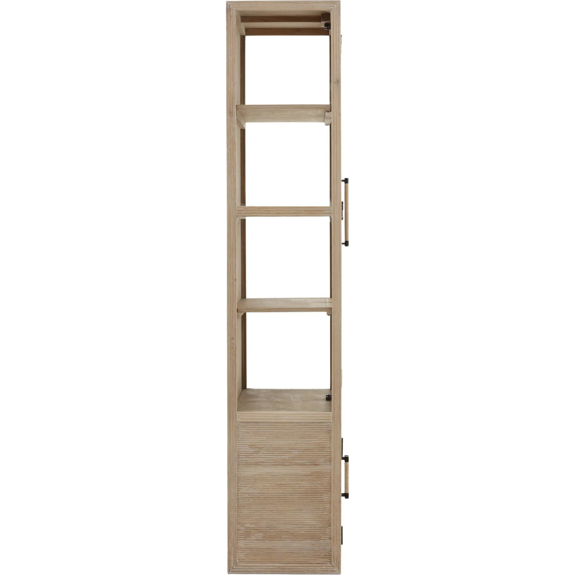 Korey Cabinet by Arch & Plane in light natural. Made from oak wood, tempered glass in a unique style.