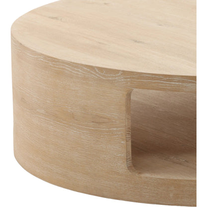 Emmalee Coffee Table by Arch & Plane in light natural. Made from aged oak wood in a unique style.