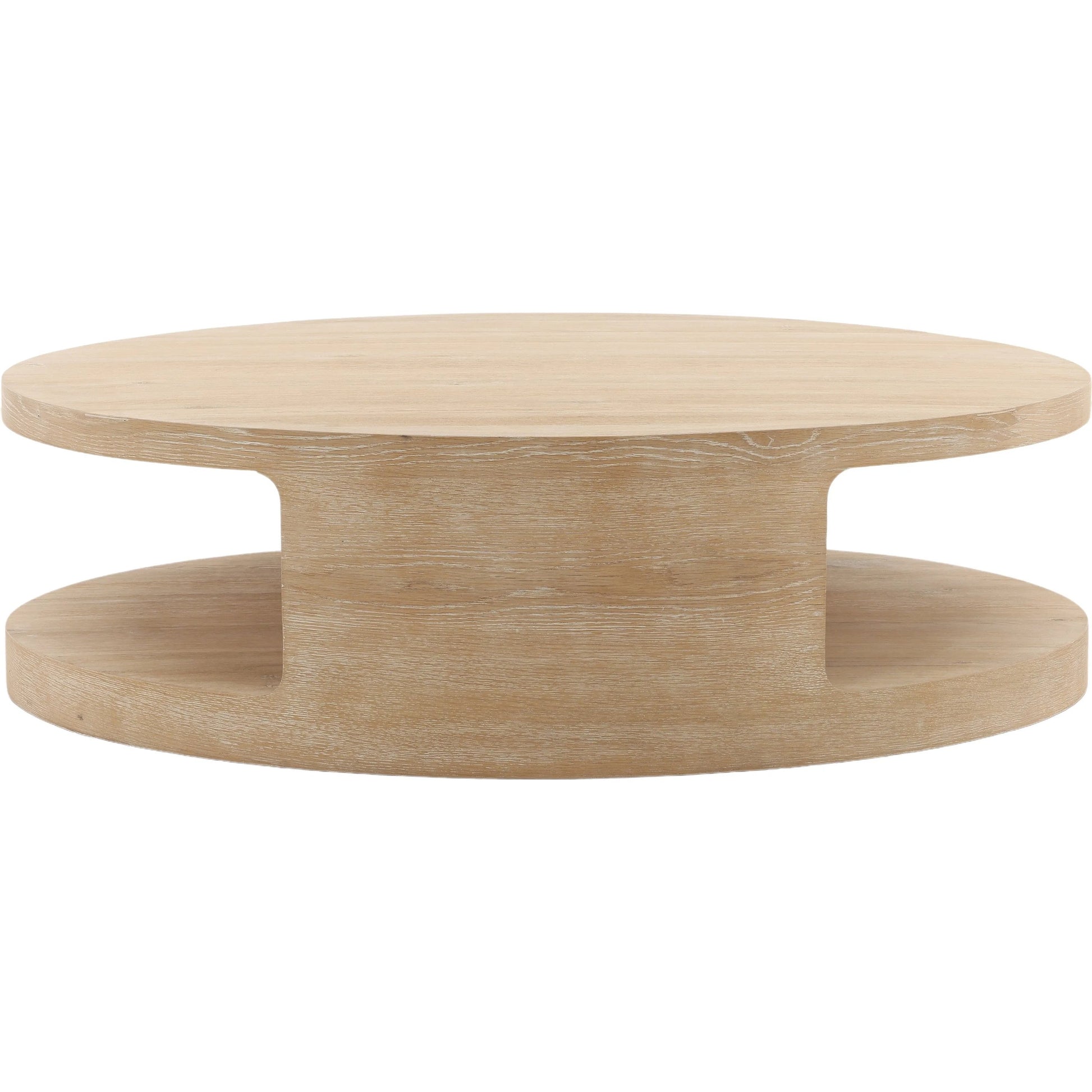 Emmalee Coffee Table by Arch & Plane in light natural. Made from aged oak wood in a unique style.