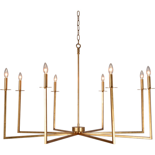 Gatsby Candelabra Chandelier by Arch & Plane in gold and antique brass finish. Made from iron in a traditional style.