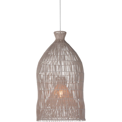 Dorman Rattan Pendant Light in Ivory by Arch & Plane in ivory. Made from rattan, iron in a cottage & farmhouse style.