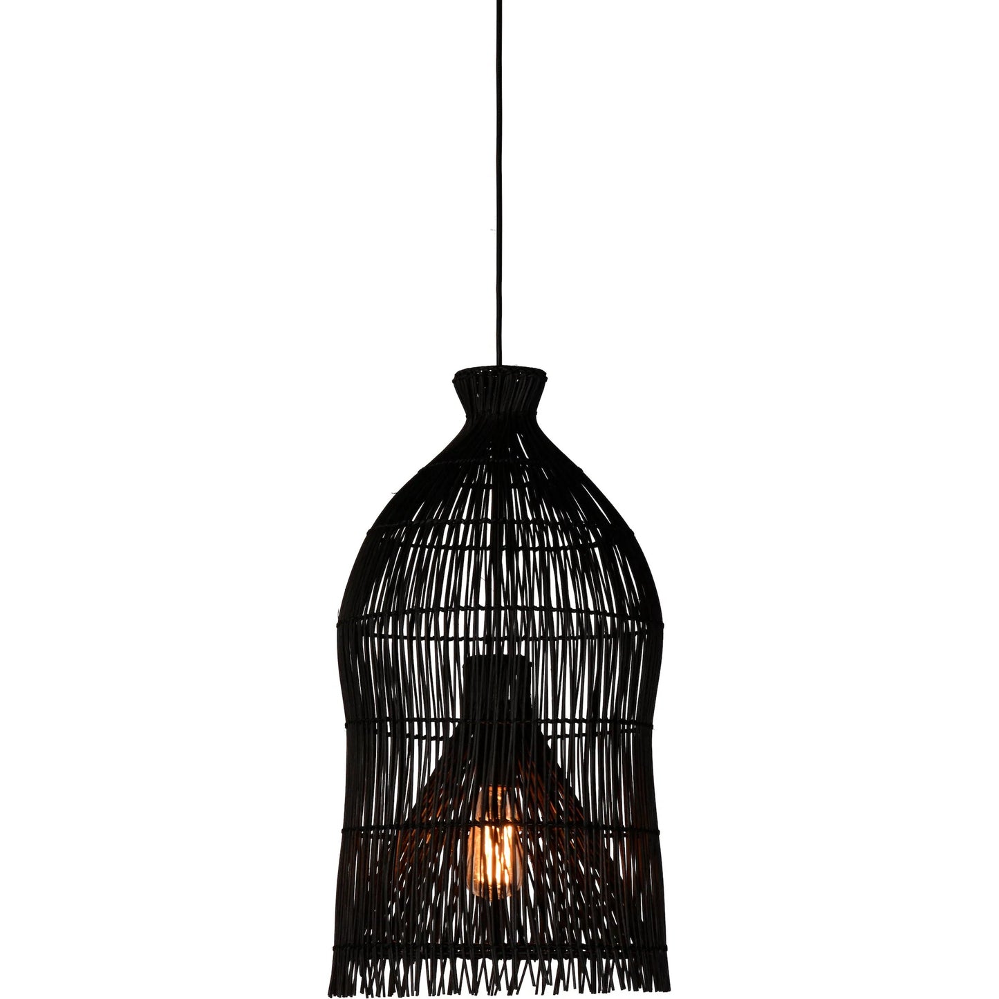 001 SI-1924312 | Primary Silo | Barry Rattan Pendant in Black by Arch & Plane in black. Made from unique in a cottage & farmhouse style.