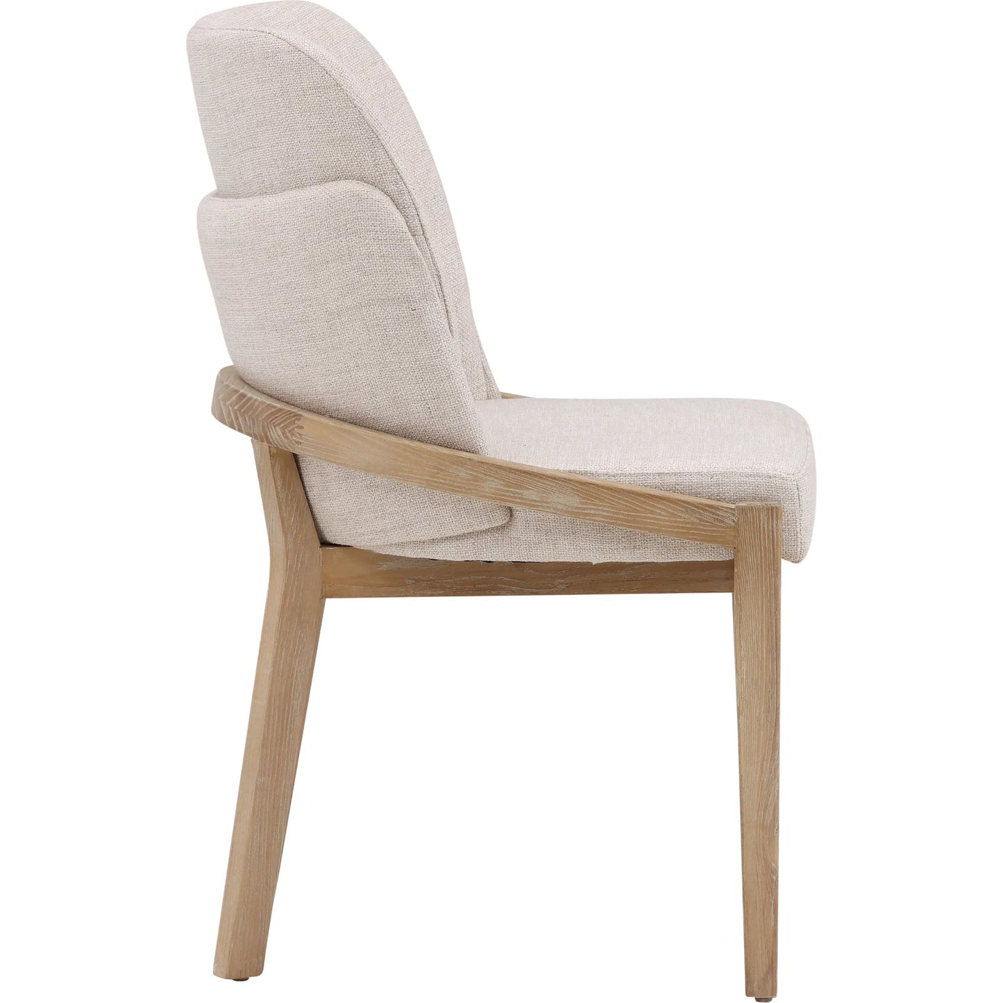 003 SI-2350502 | Additional Silo | Jacquelyn Dining Chair by Arch & Plane in beige, light natural. Made from polyester upholstery, elm wood in a transitional style.