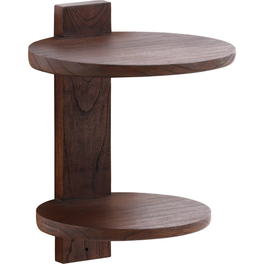 Genaro Nightstand by Arch & Plane in brown. Made from mindi wood veneer in a unique style.