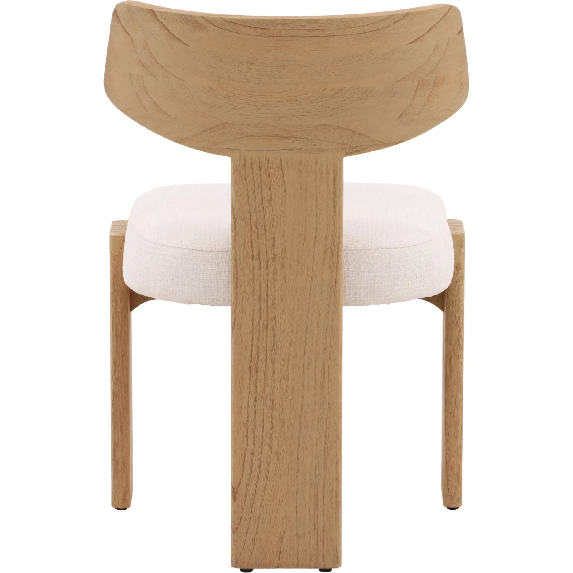Chesley Dining Chair (Set of 2) by Arch & Plane in cream, natural. Made from boucle fabric, mindi wood in a transitional style.