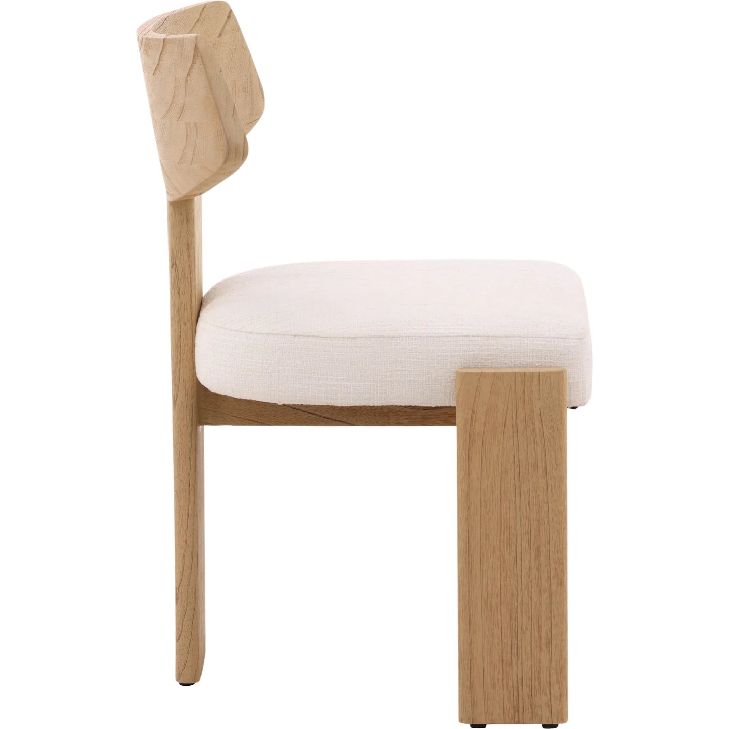 003 SI-2350512 | Additional Silo | Chesley Dining Chair (Set of 2) by Arch & Plane in cream, natural. Made from boucle fabric, mindi wood in a transitional style.