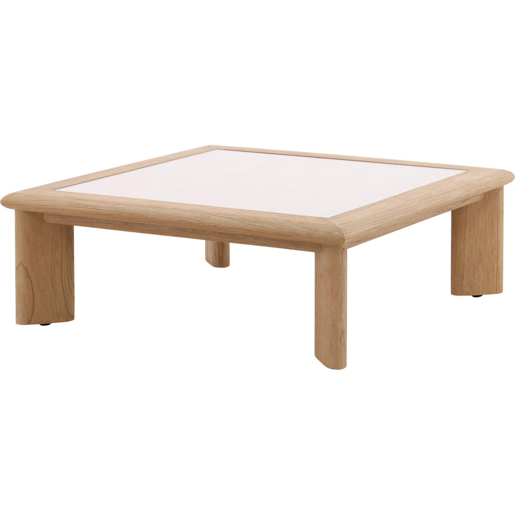 Keenan Coffee Table by Arch & Plane in natural. Made from mindi wood, rattan, glass in a unique style.