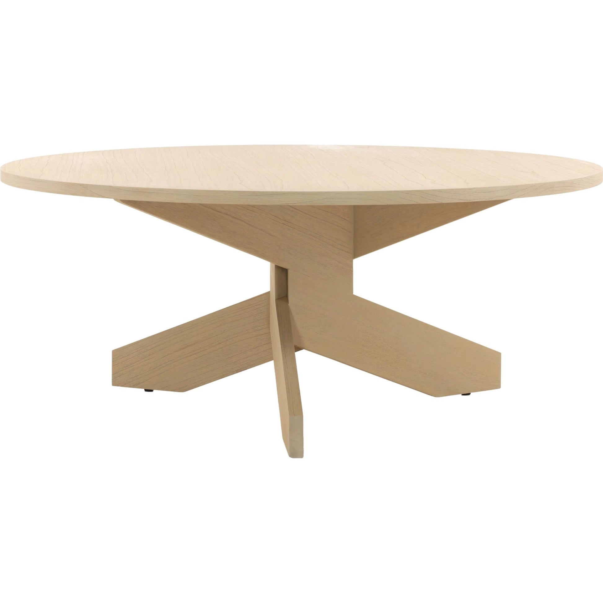 Cherish Dining Table by Arch & Plane in light natural. Made from mindi wood in a transitional style.