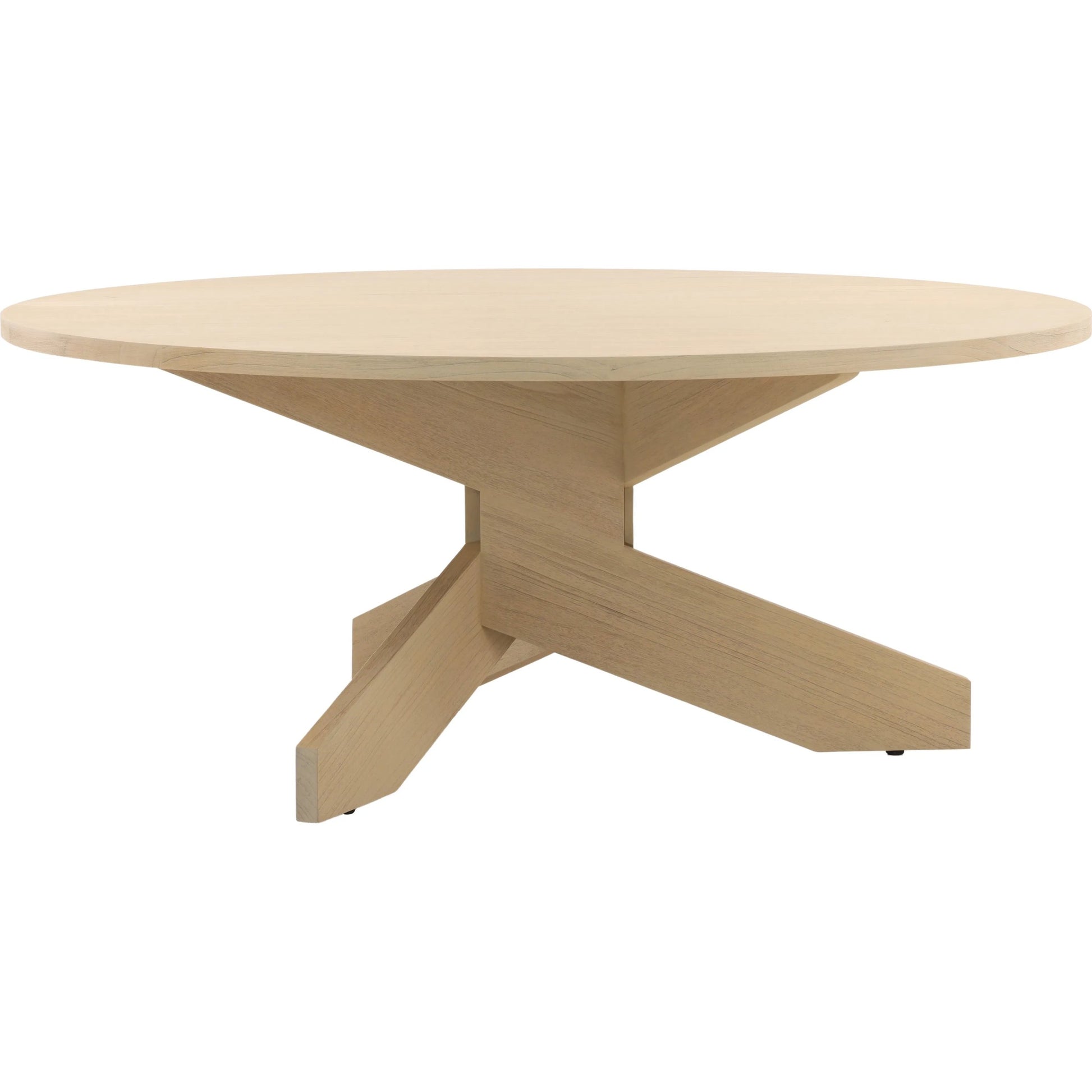 Cherish Dining Table by Arch & Plane in light natural. Made from mindi wood in a transitional style.