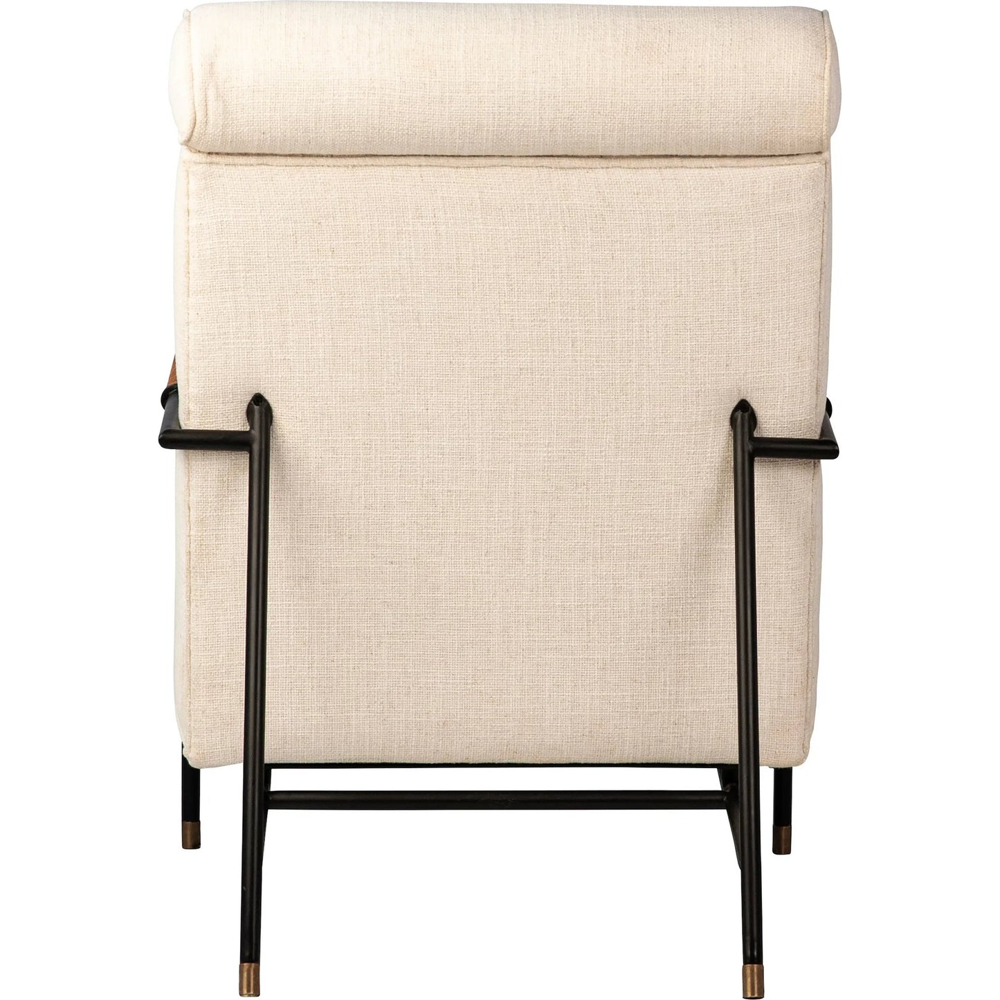 004 SI-1924320 | Additional Silo | Ransom Upholstered Tall Back Accent Chair by Arch & Plane in white, matte black and fabric. Made from linen in a modern style.