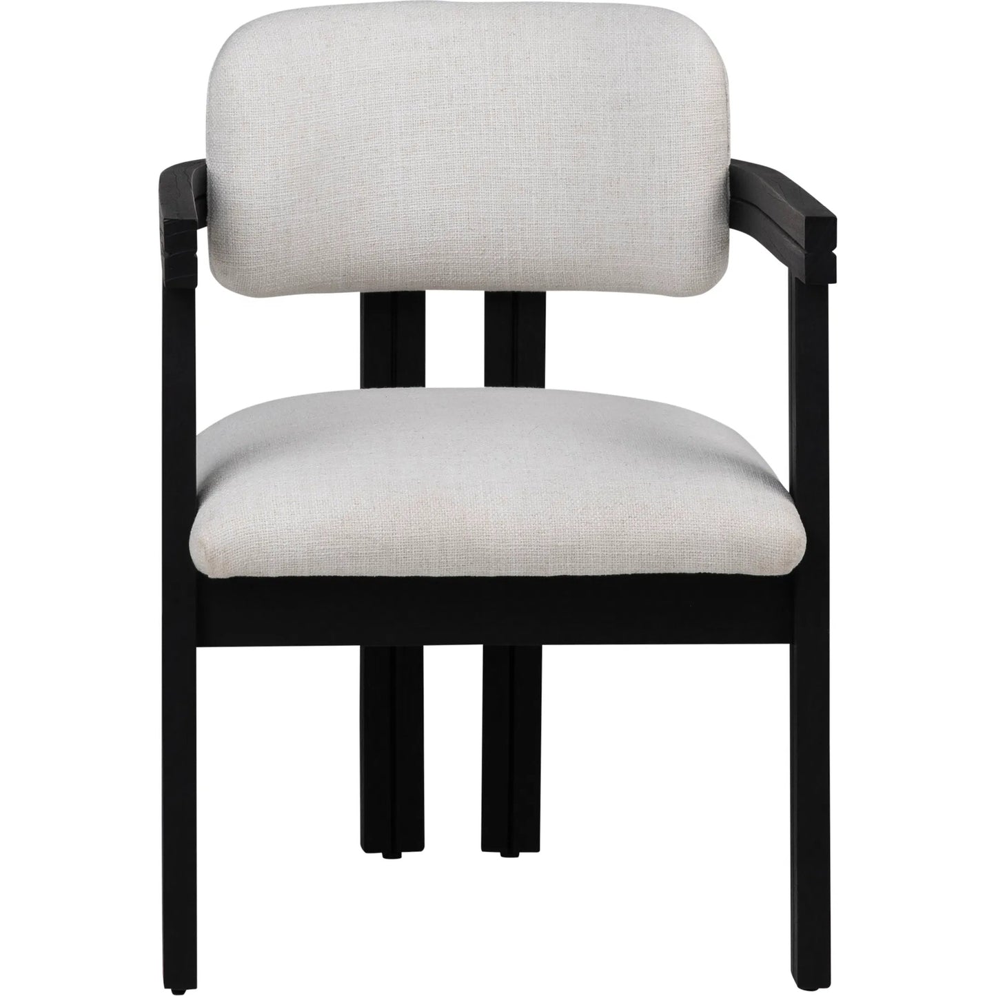 002 SI-2350536 | Additional Silo | Cali Dining Chair by Arch & Plane in off white, black frame. Made from polyester blend upholstery, mindi wood in a transitional style.