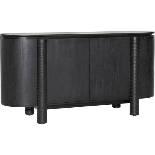 Stefan Sideboard by Arch & Plane in black. Made from mindi wood veneer in a modern style.