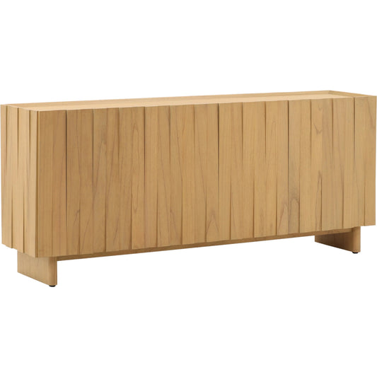 Greyson Sideboard by Arch & Plane in natural. Made from mindi wood, veneer in a unique style.