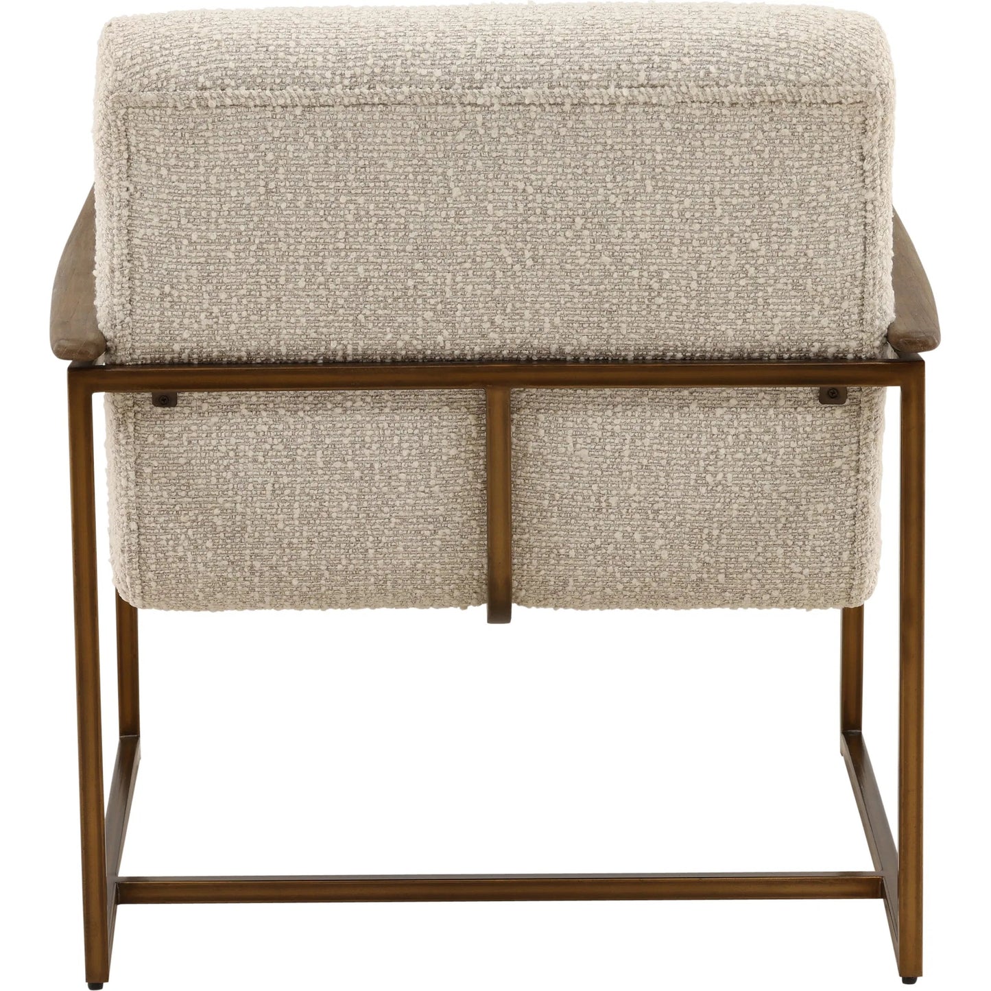 004 SI-2440500 | Additional Silo | Nicole Occasional Chair Cream by Arch & Plane in barley cream, brown, bronze. Made from boucle fabric, mindi wood, metal in a transitional style.