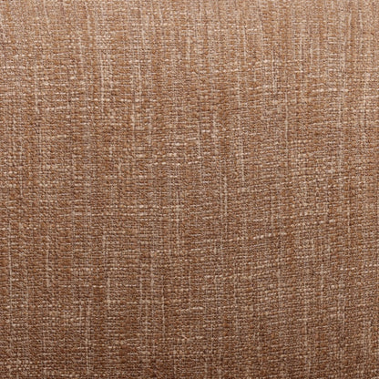 Rosella Occasional Chair by Arch & Plane in brown, dark brown. Made from burlap fabric, mindi wood in a unique style.