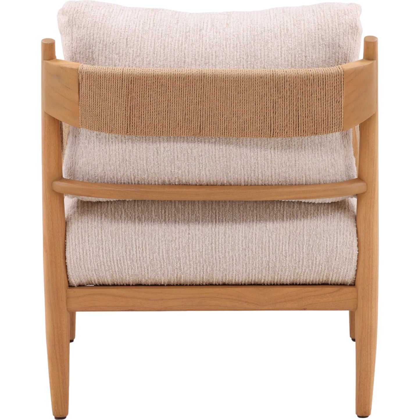 004 SI-2532777 | Additional Silo | Delpha Occasional Chair by Arch & Plane in ellery cream, natural. Made from chenille fabric, mindi wood in a unique style.