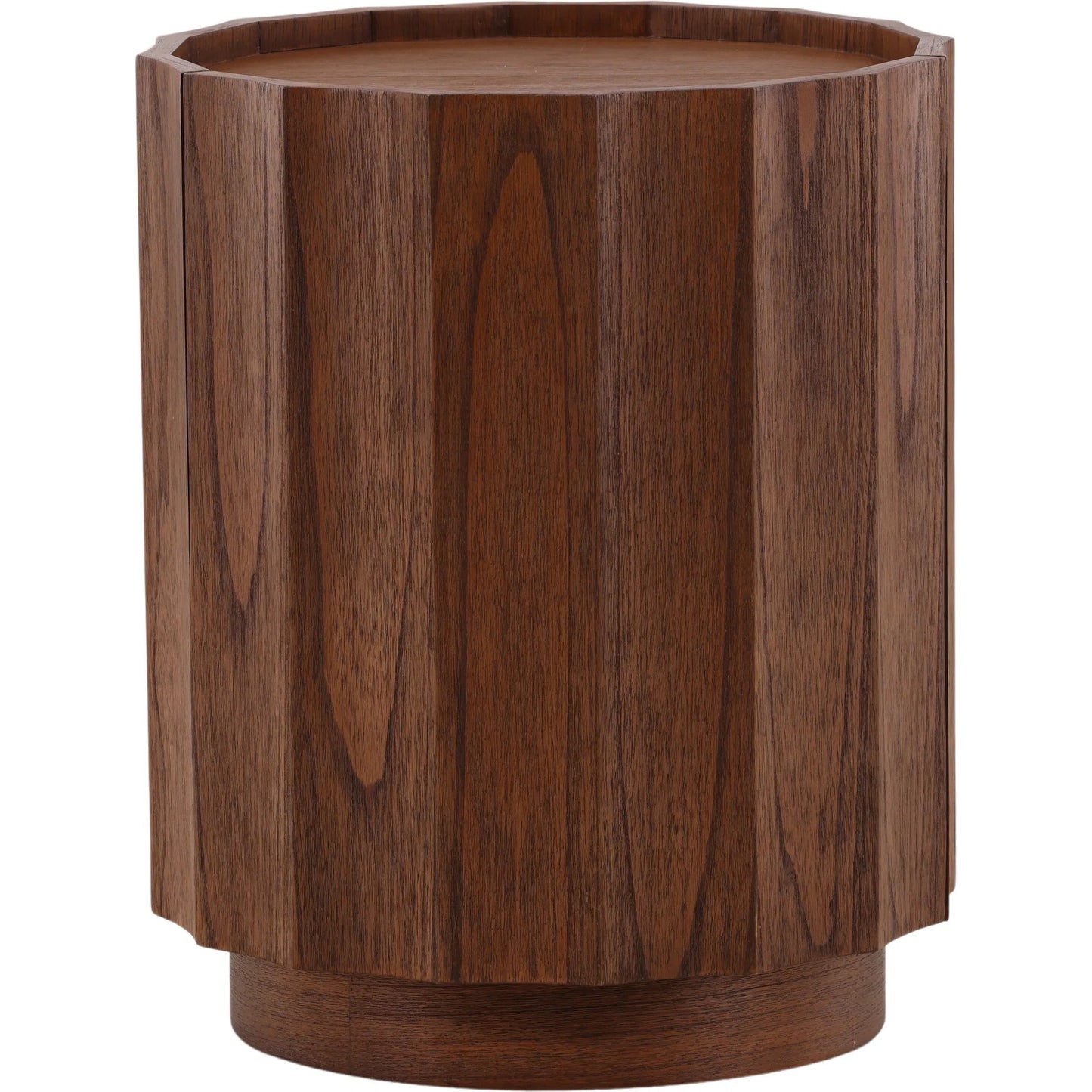 001 SI-2532780 | Primary Silo | Meryl Side Table by Arch & Plane in brown. Made from mindi wood veneer in a unique style.