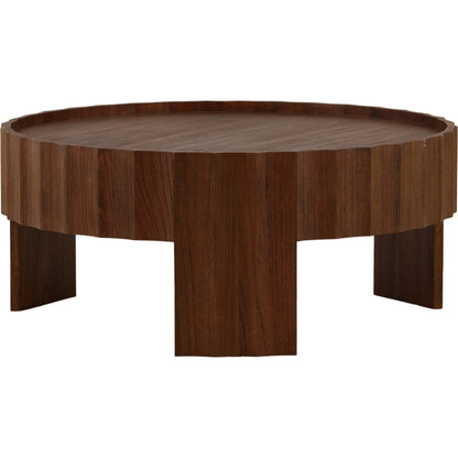 Meryl Coffee Table by Arch & Plane in brown. Made from mindi wood veneer in a unique style.