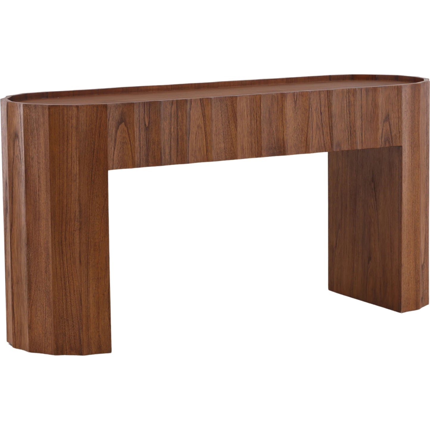 001 SI-2532782 | Primary Silo | Meryl Console Table by Arch & Plane in brown. Made from mindi wood veneer in a unique style.