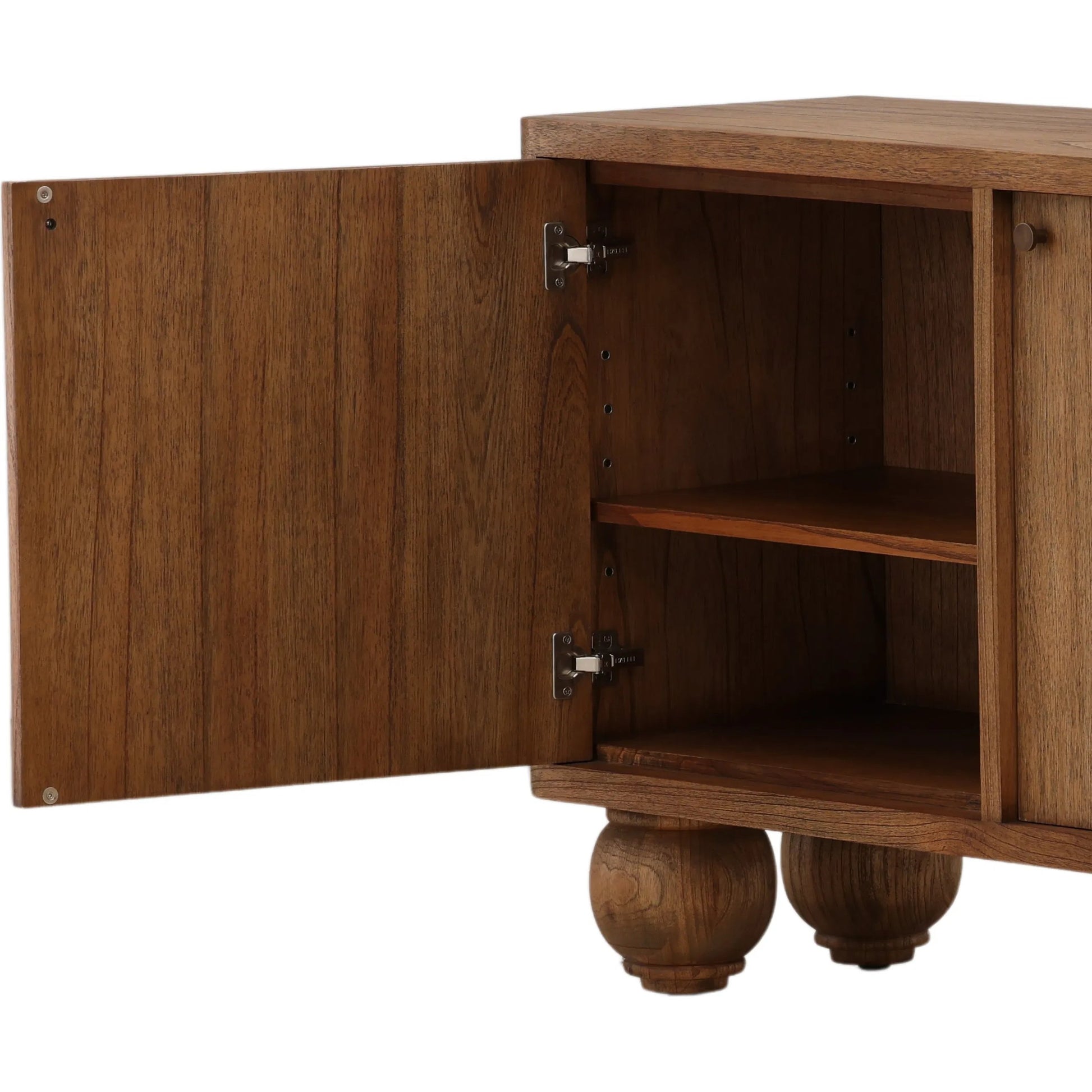 Kobe Sideboard by Arch & Plane in brown. Made from mindi wood veneer in a unique style.
