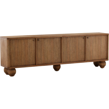 Kobe Sideboard by Arch & Plane in brown. Made from mindi wood veneer in a unique style.