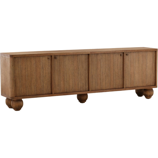 Kobe Sideboard by Arch & Plane in brown. Made from mindi wood veneer in a unique style.