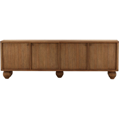Kobe Sideboard by Arch & Plane in brown. Made from mindi wood veneer in a unique style.