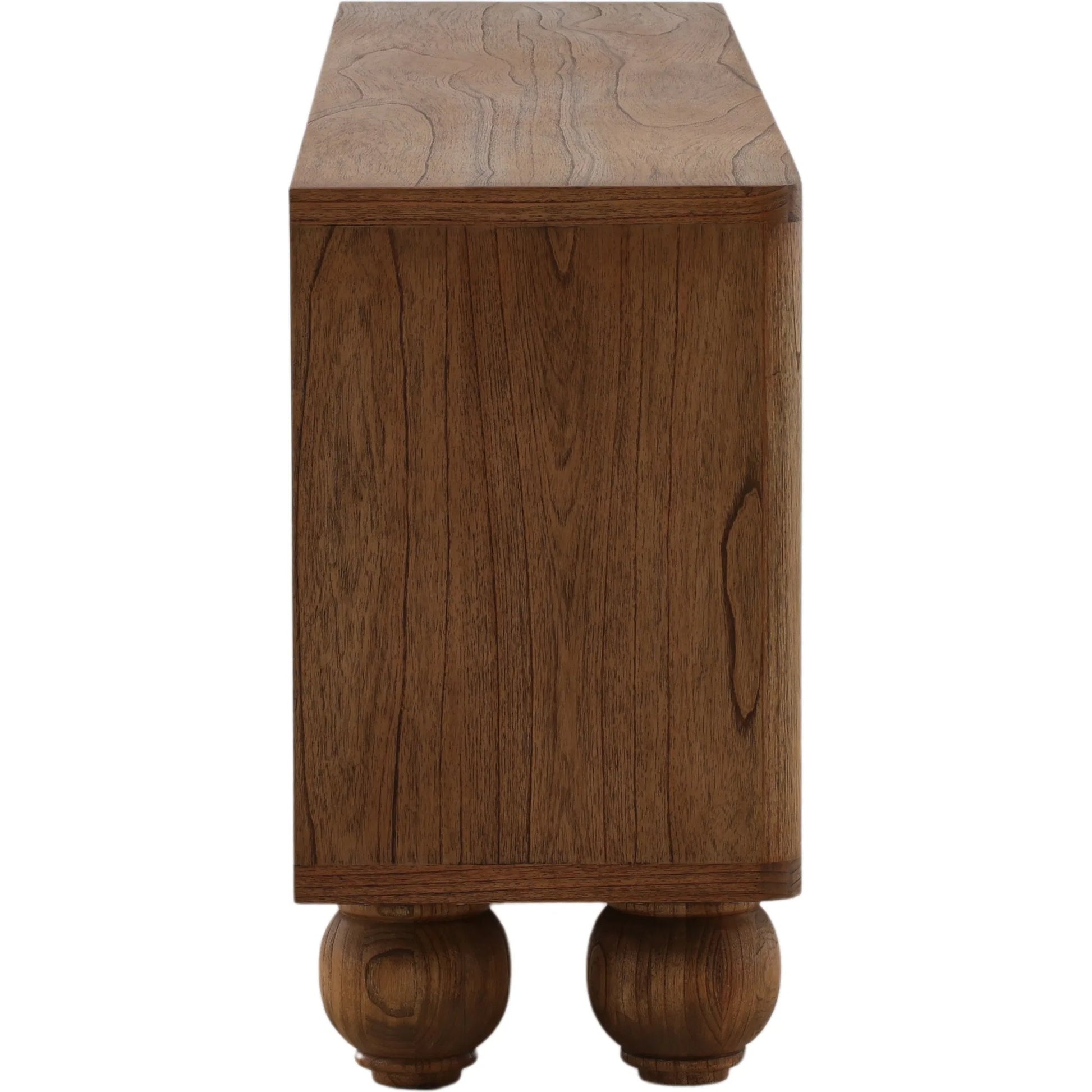Kobe Sideboard by Arch & Plane in brown. Made from mindi wood veneer in a unique style.