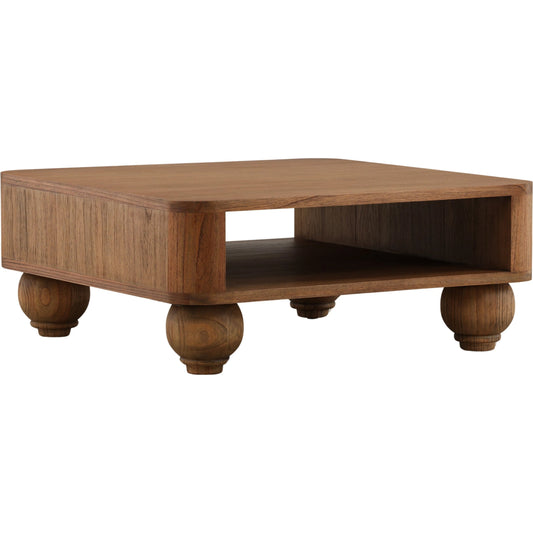 Kobe Coffee Table by Arch & Plane in brown. Made from mindi wood veneer in a unique style.