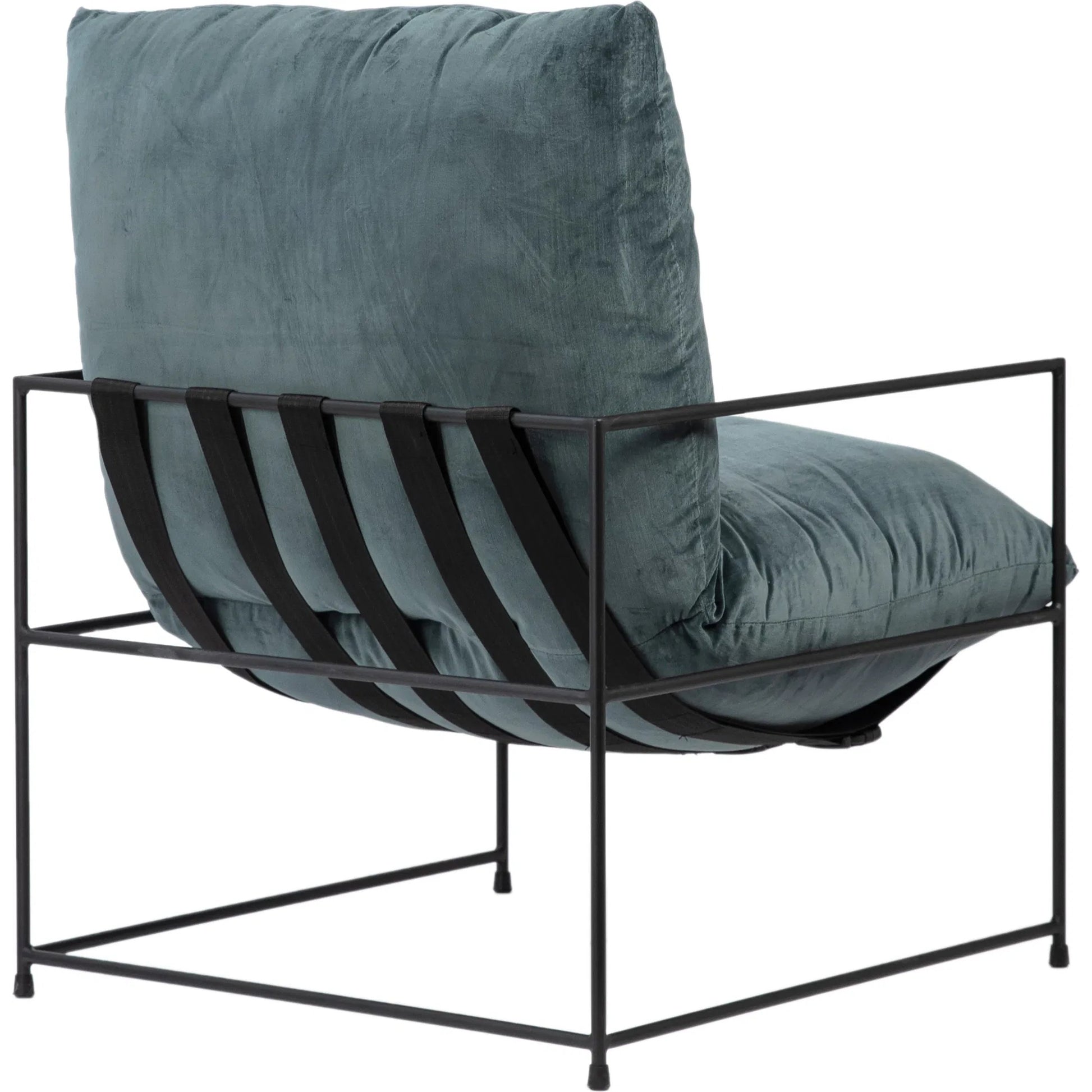 Ebba Dark Grey Arm Chair by Arch & Plane in dark grey, black and upholstered. Made from cotton in a modern style.